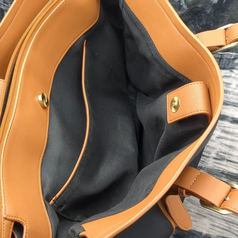 Ecosusi Black And Tan Tote Bag